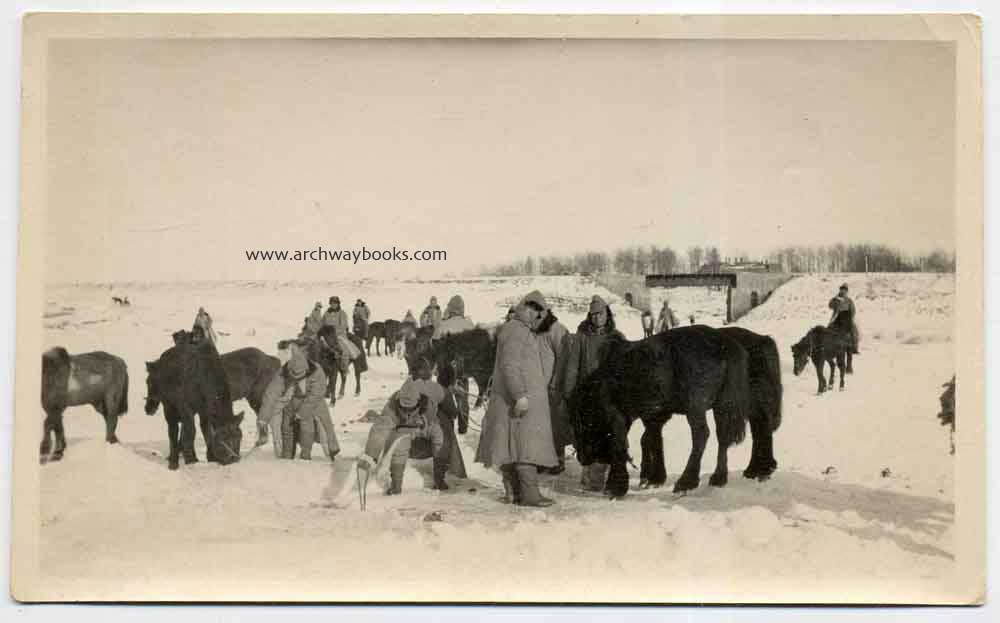 khabn003.jpg - Chinese Cavalry at Ice Hole in River Amur